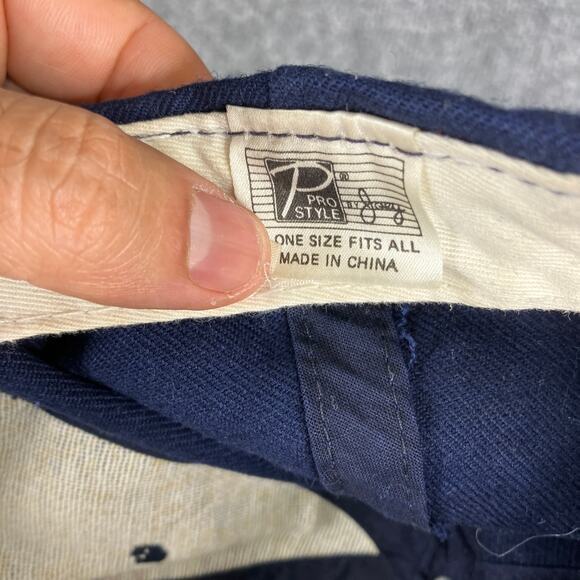 Babes Hat One Size Navy Blue Red Script Embroidered Adjustable Baseball Cap - Picture 7 of 8